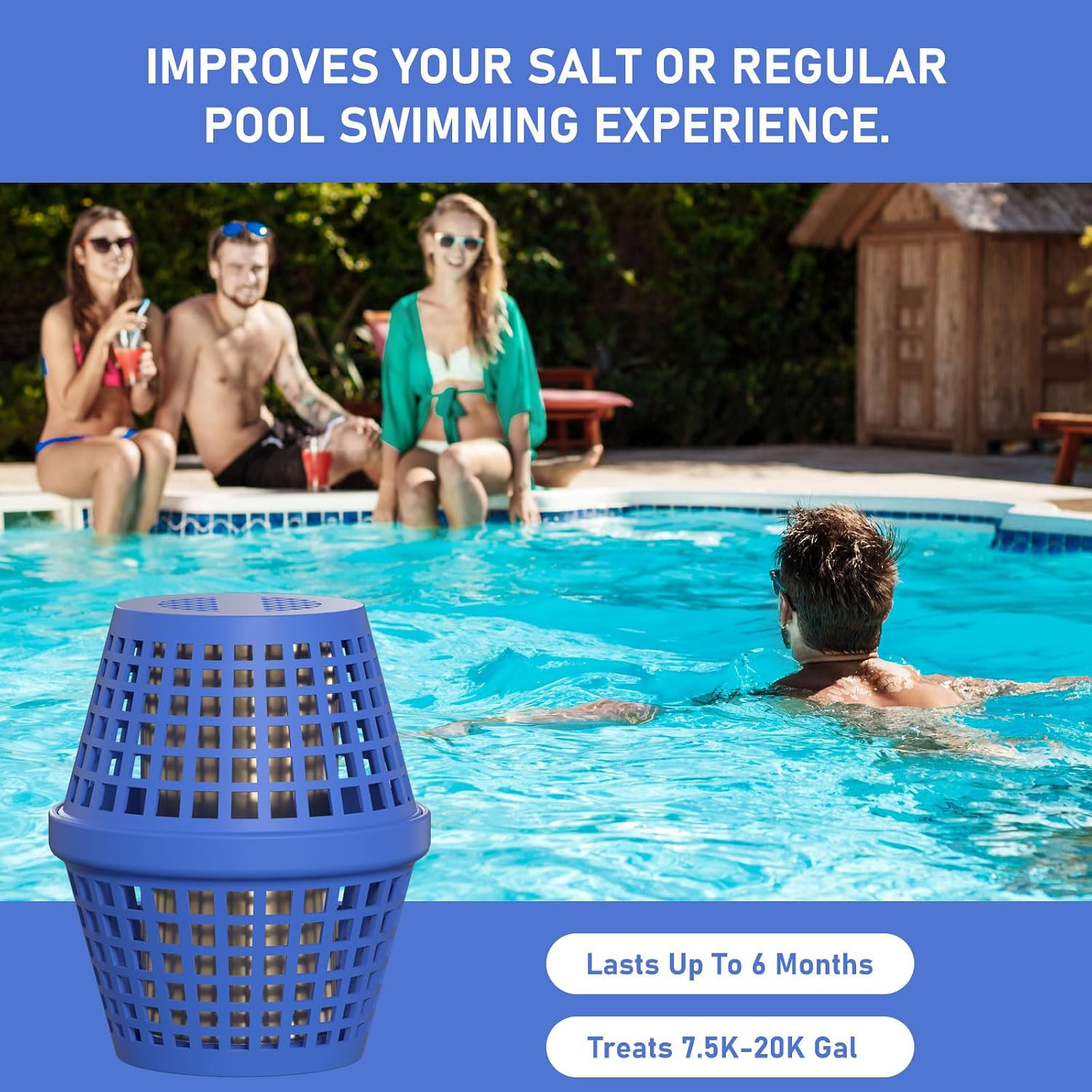 Pool Unit # 101001 Fits 7.5K-20K Gallon Pools, Compatible with In-Ground above G