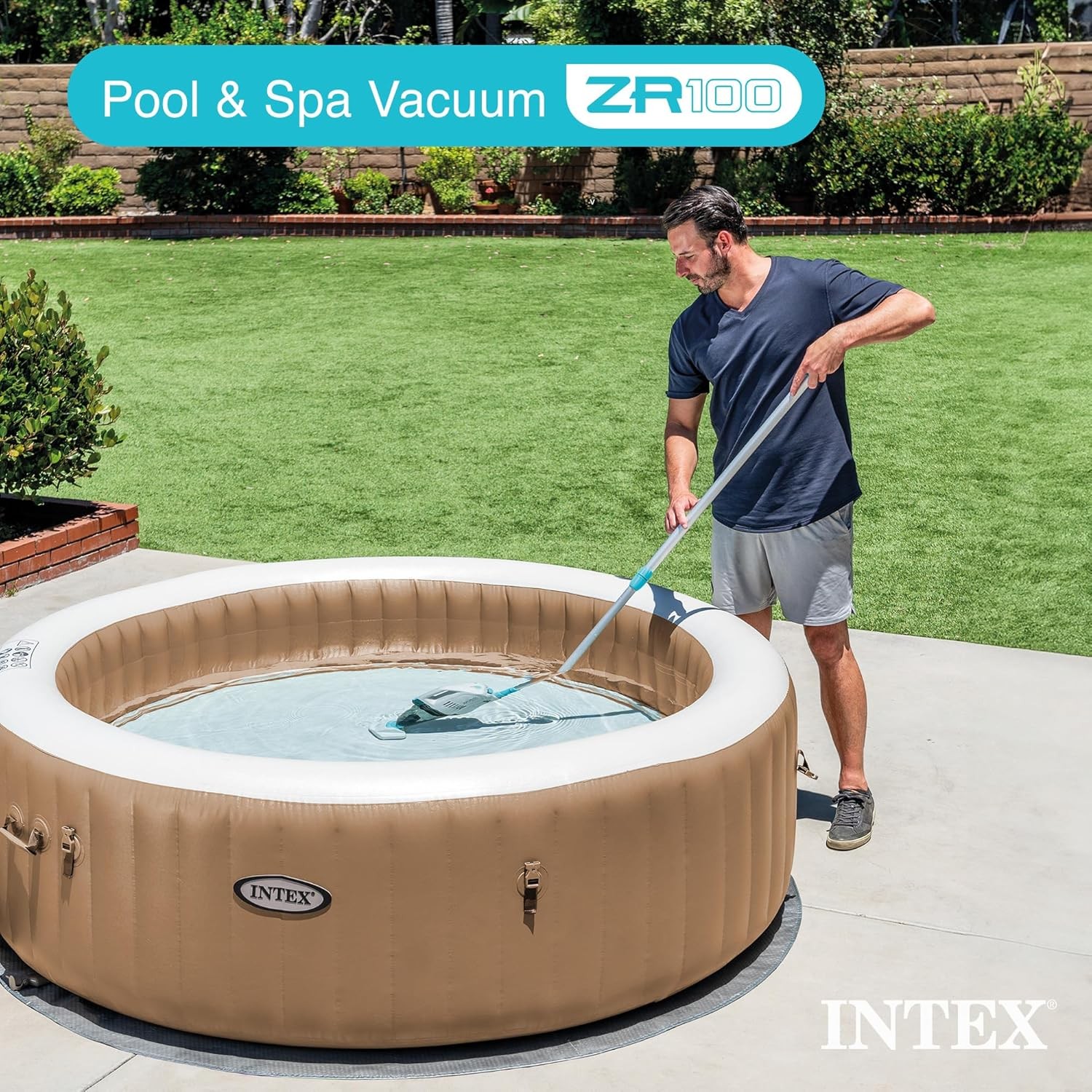 Intex Rechargeable Cordless Pool & Spa Vacuum ZR100 Handheld Cleaner 28626E