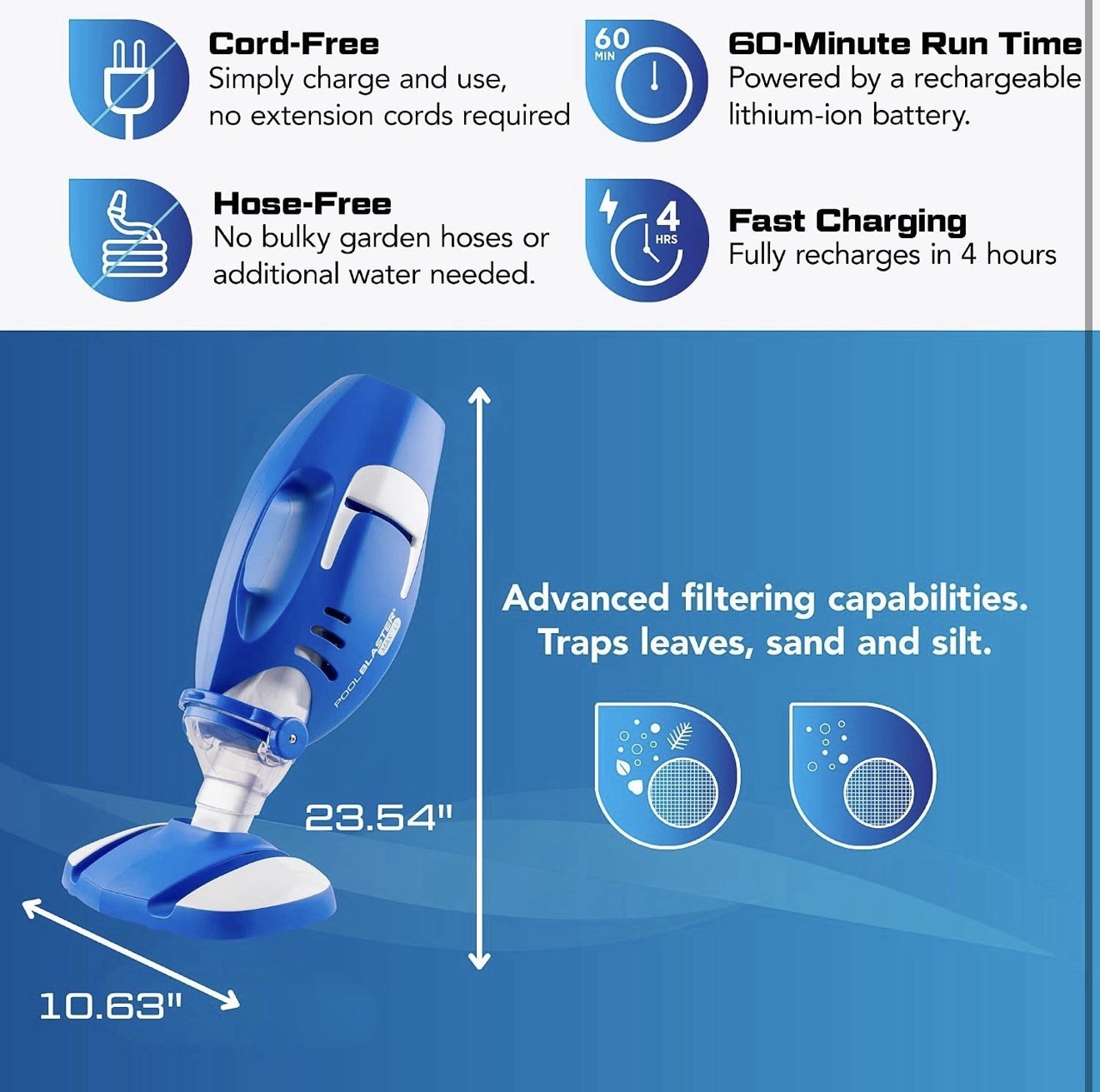 POOL BLASTER MAX Li Cordless Pool Vacuum Max Gen 2 30160ML | Great Condition