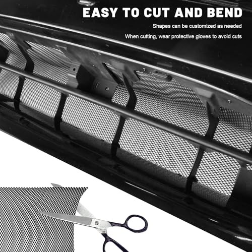 Car Grille Mesh, 40&Prime; × 13&Prime; Multi Functional Auto Aluminum Grill Mesh with 4×8mm