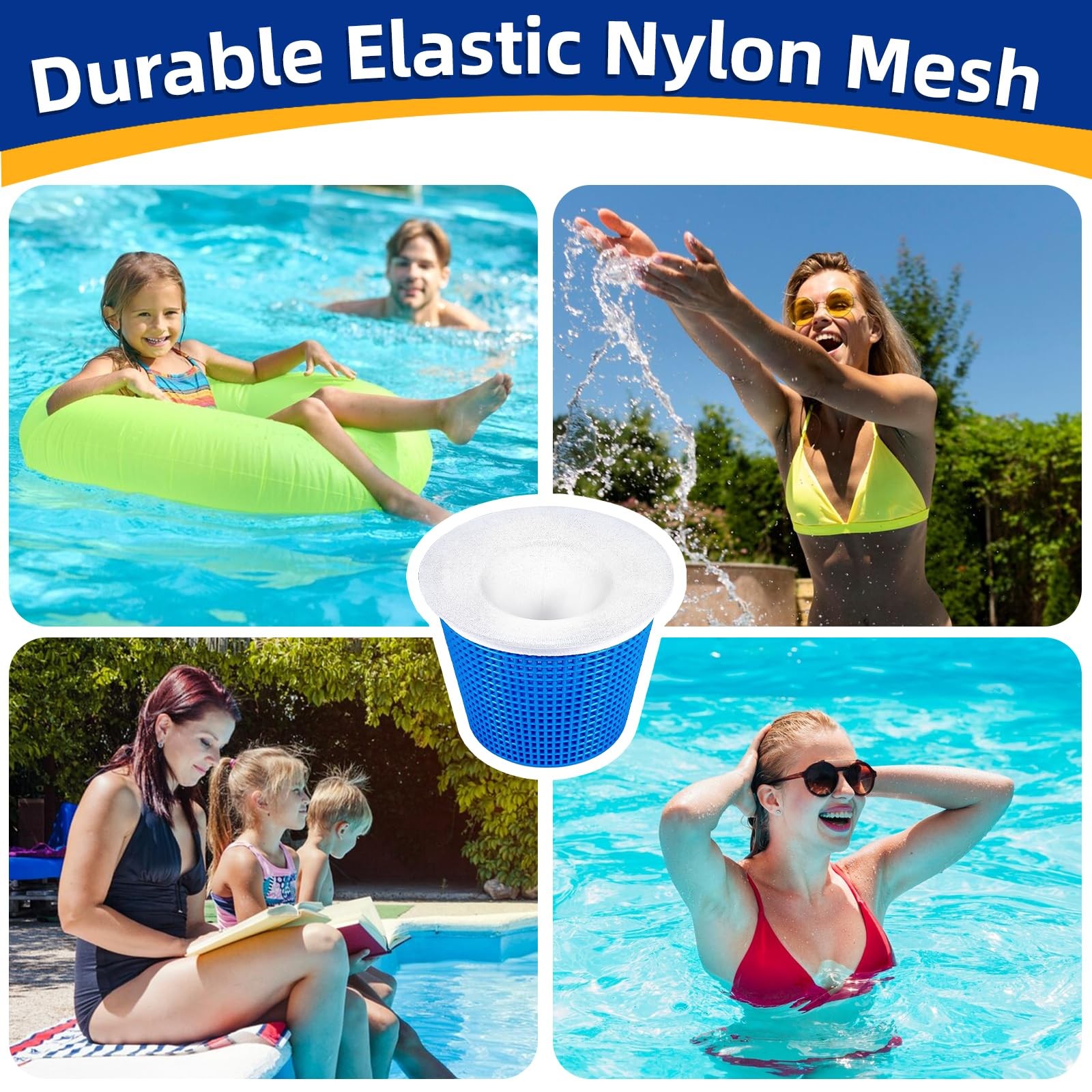 100 Pack Pool Skimmer Socks – Ultra Fine Mesh Filter for Above & Inground Pools