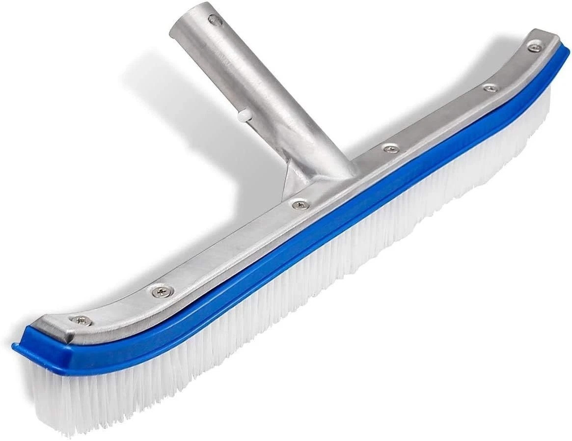 Effortless Cleaning with 18&Prime; Nylon Bristle Pool Brush – Ideal for Walls & Tiles