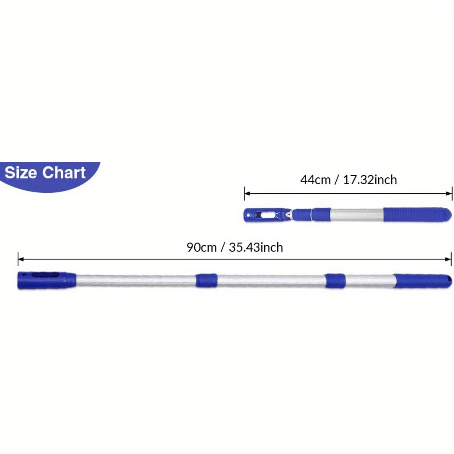 Aluminum Telescopic Pool Pole- Connects to Nets& Brushes | Durable Swimming Tool