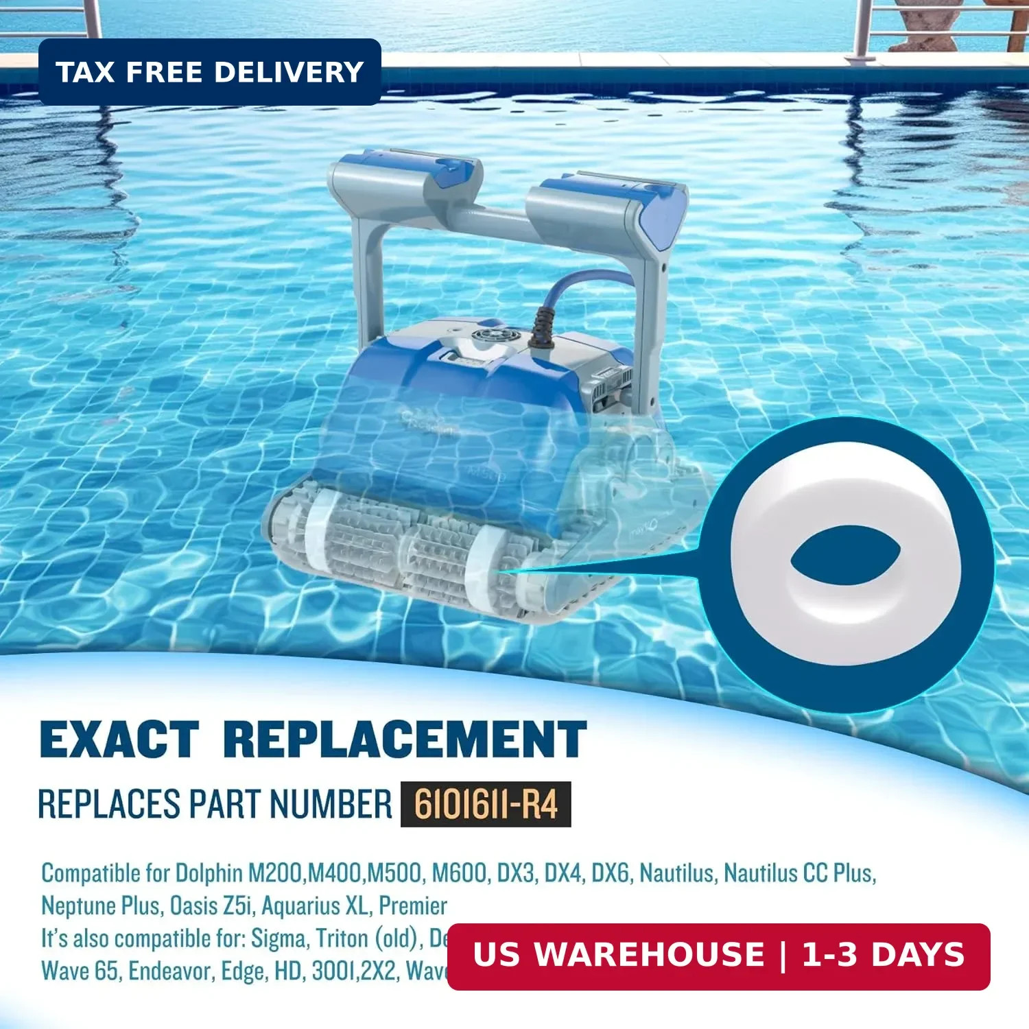 Climbing Foam Ring Replacement for Dolphin Robotic Pool Cleaner Compatible with