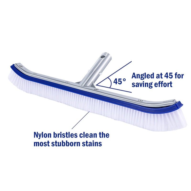 US (3 Styles) Aluminium Swimming Pool Cleaning Brush Head Heavy Duty Wall Floor