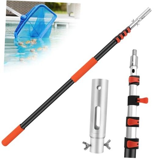 Telescopic Pool Pole,Extendable Pool Pole,Heavy Duty Aluminum Telescoping 12FT