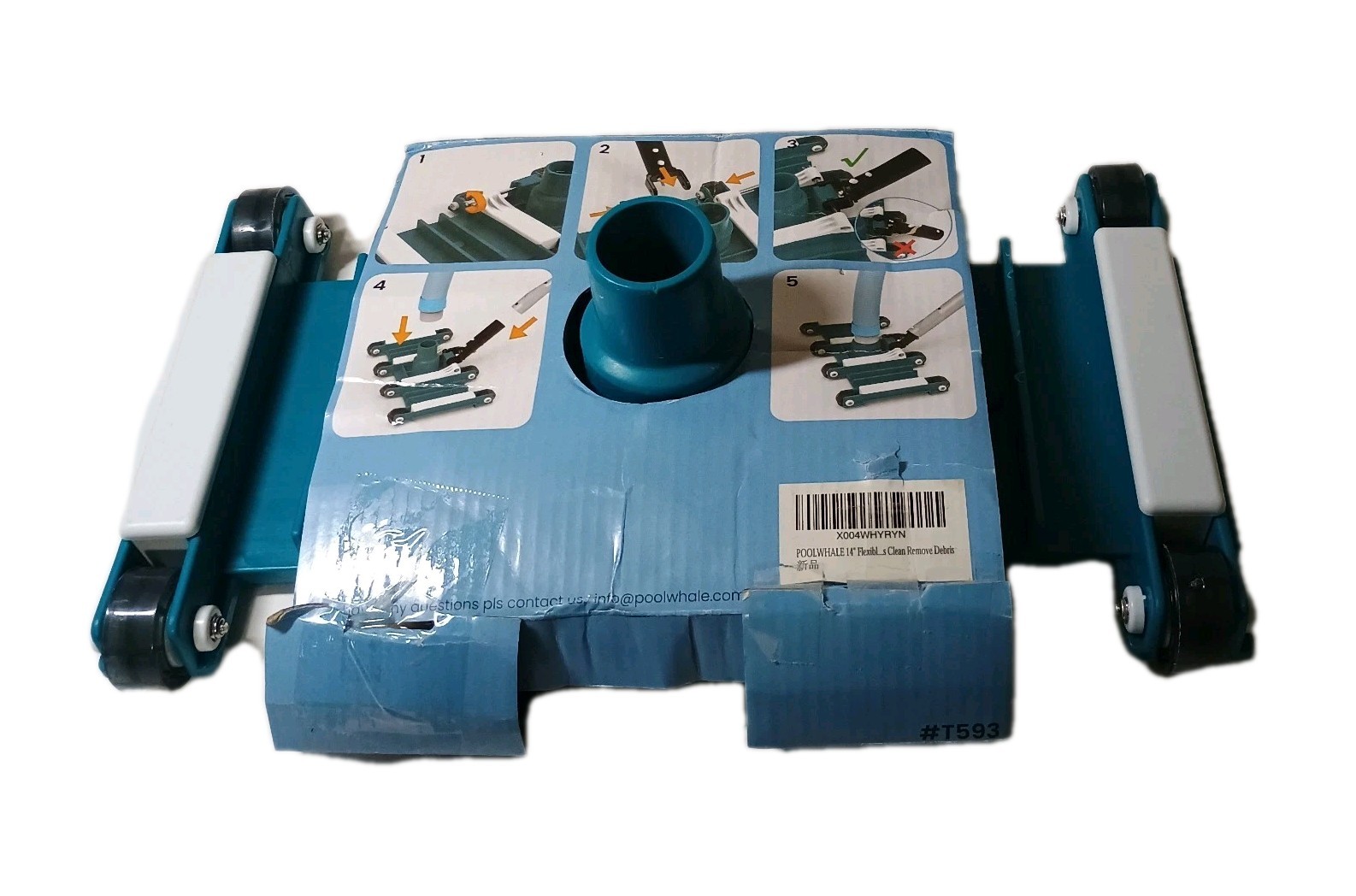 14&Prime; Professional Pool Vacuum Head With Wheels For Inground & Above Ground Pools