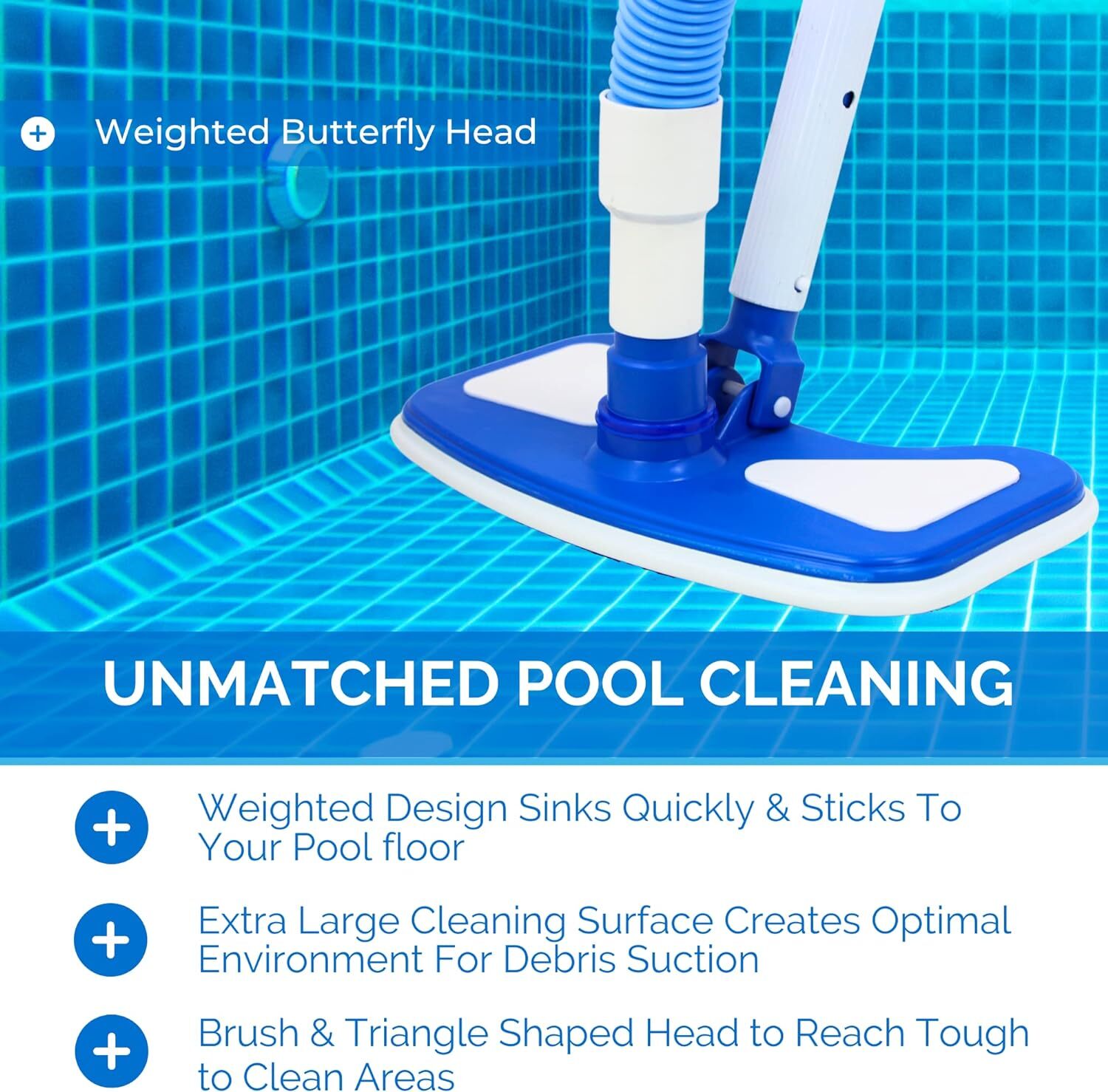 HydroTools by Swimline Weighted Butterfly Style Pool Vacuum Head