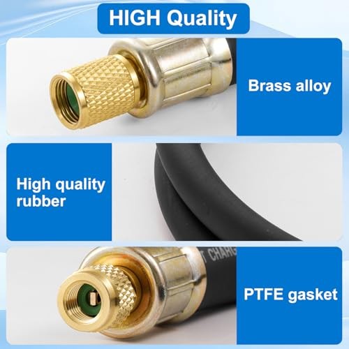 1/2&Prime; Diameter HVAC Vacuum Hose, 60 » HVAC Vacuum Refrigerant Charging Hose