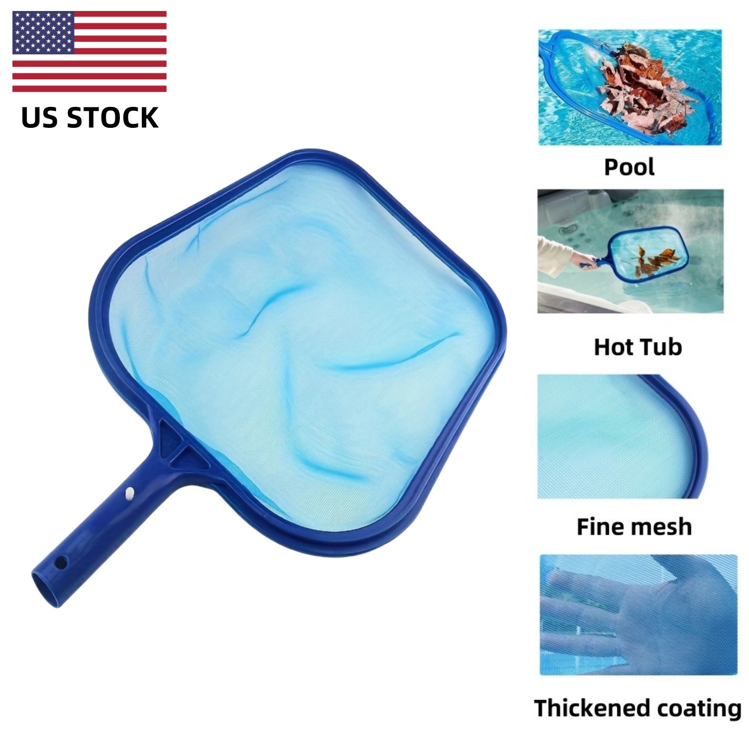 Swimming Pool Leaf Skimmer Net, Clean Pool, Spa, Pond, Remove Leaves Net 11&Prime;