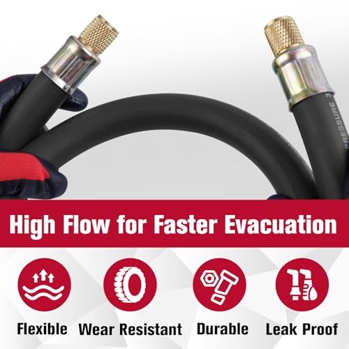 HVAC Vacuum Hose, 3/8&Prime; SAE, 72 in (6 ft) Refrigeration 3/8&Prime; SAE – 72 in (6 ft)