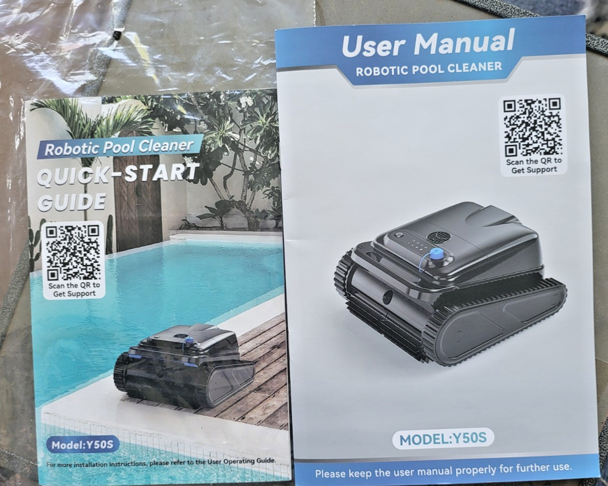 NEW Open Box Y50S Cordless Robotic In-ground Pool Cleaner Wall-Climbing Scrubber