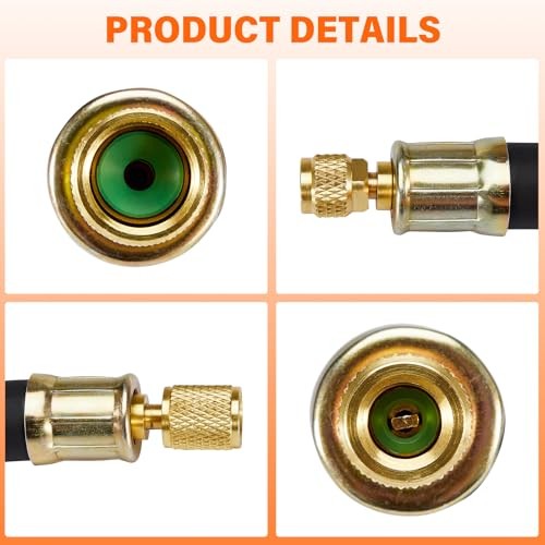 Upgraded 1/2&Prime; Diameter Hvac Vacuum Hose Fitting High-Flow 3/8&Prime; to 1/4&Prime;