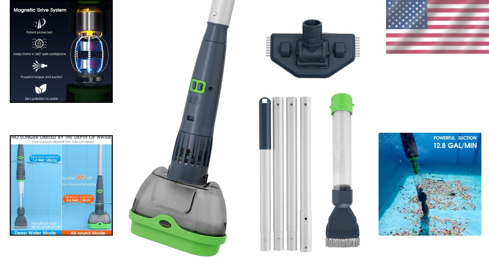 Lightweight Pool Vacuum Cleaner with Dual Mode & Ultra Fine Filters – 90 Mins