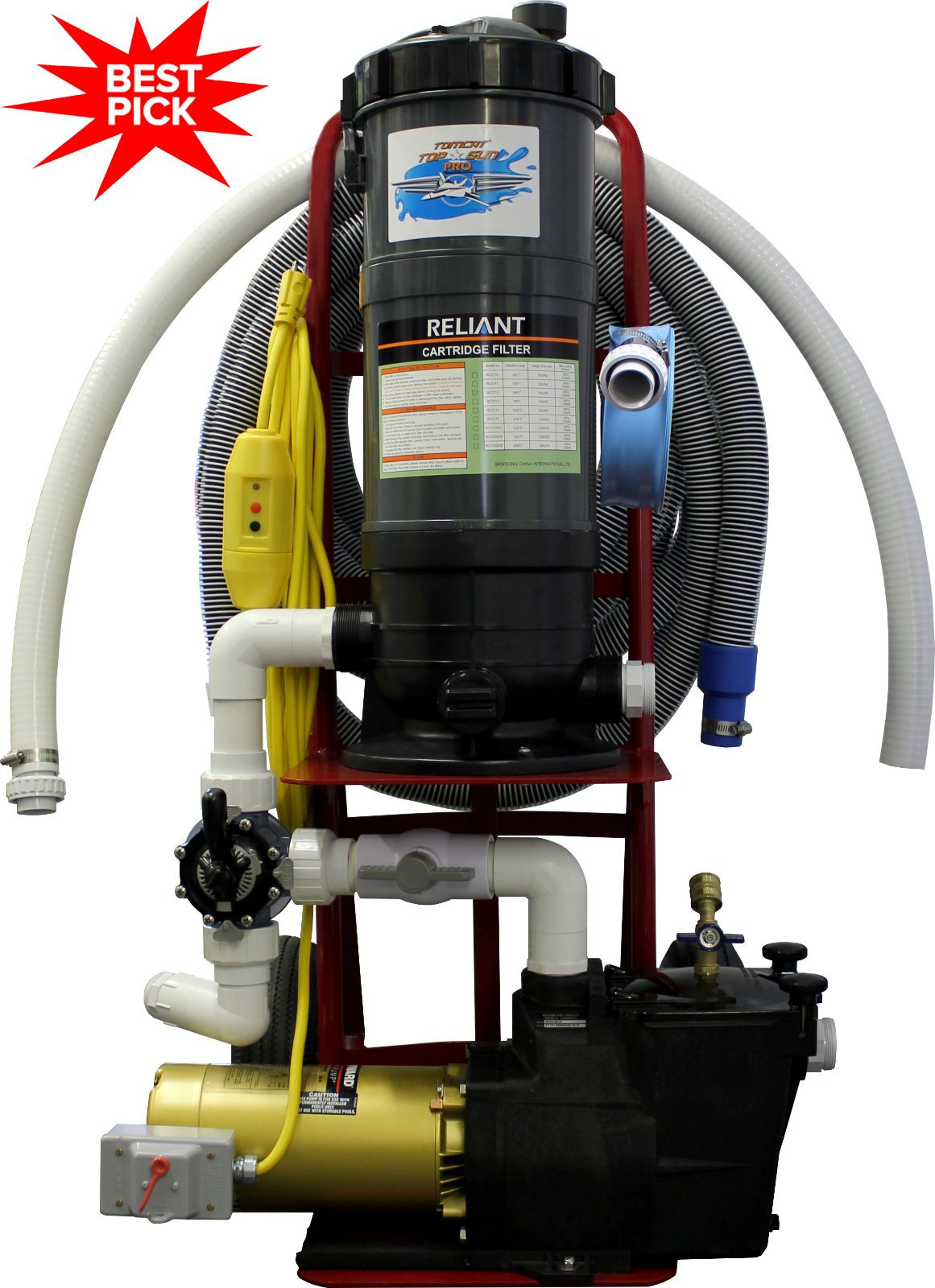 TOMCAT® TOP GUN™ PRO PORTABLE POOL VACUUM CLEANER 1.5 HP HAYWARD® SUPER PUMP®