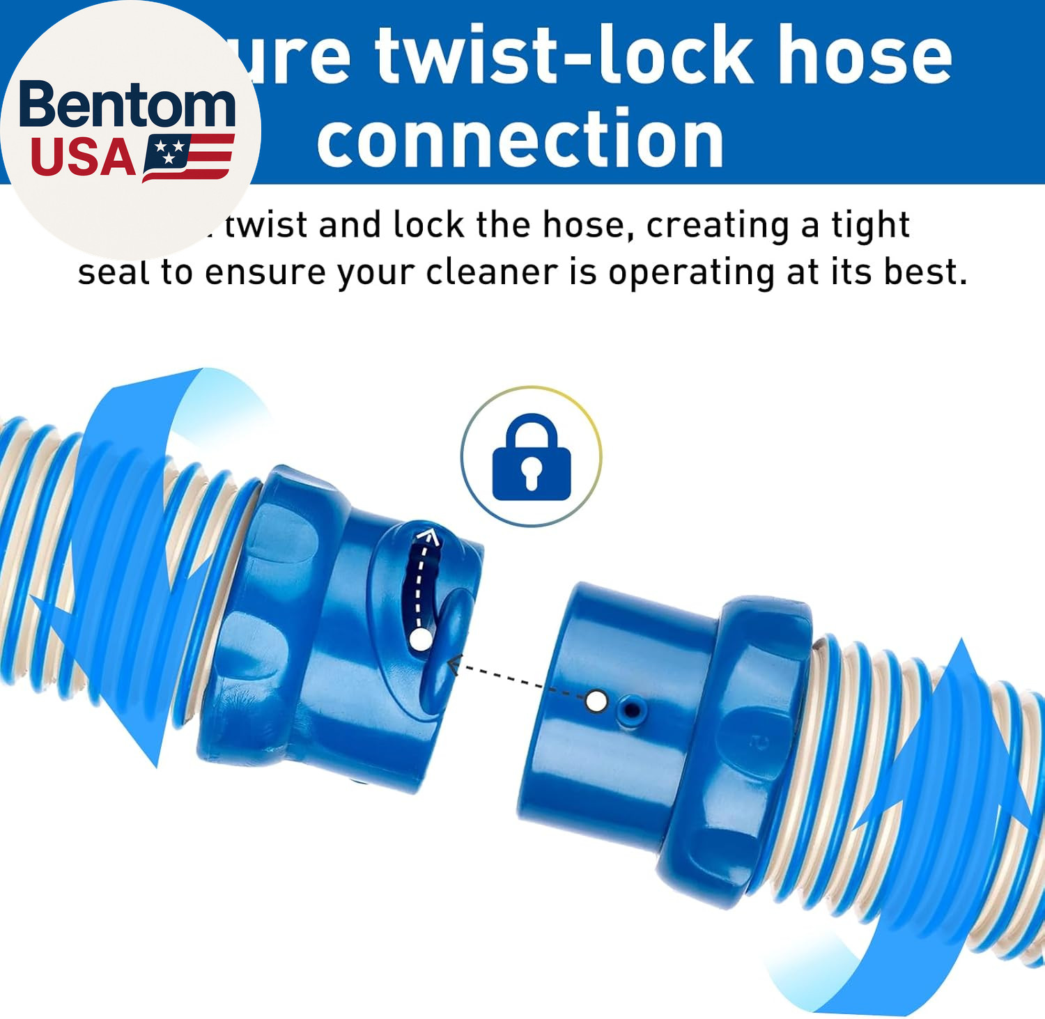 Pool Vacuum Hose, 3 Pack Twist Lock Pool Cleaner Hose Replacement for MX6 MX8, 3