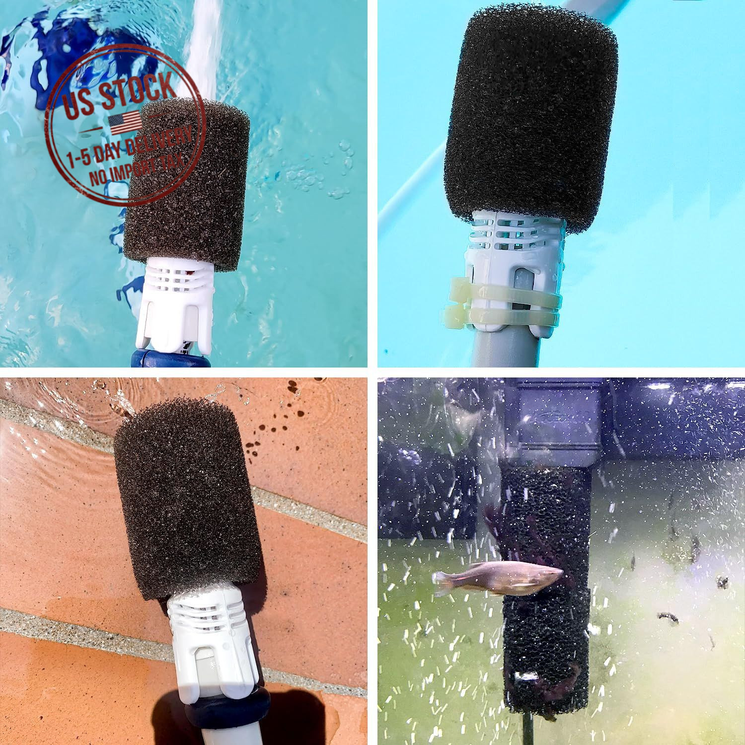 20Pack Pool Cleaner Sweep Hose Tail Scrubbers Replacement Backup Filter Parts 36