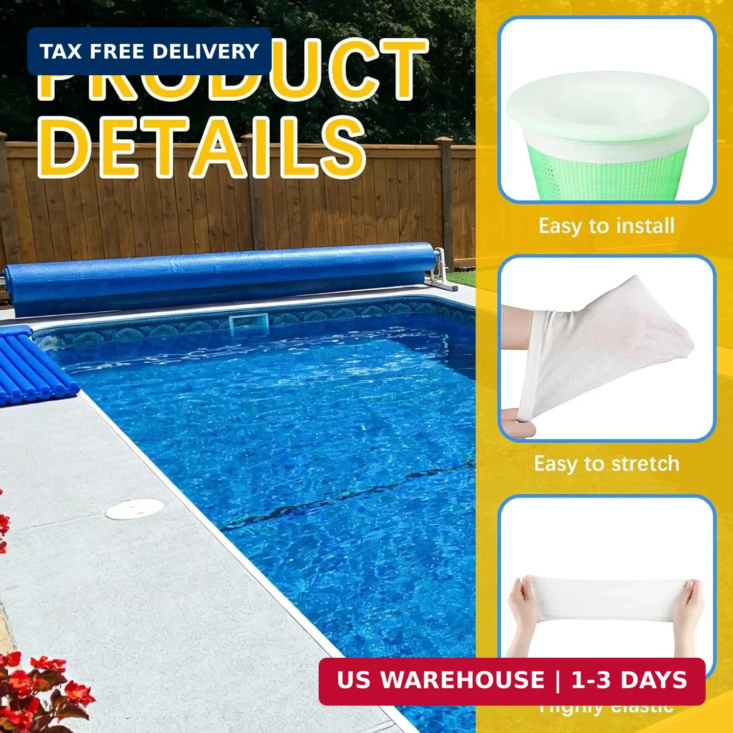 120 Pack Pool Filter Socks for Skimmer Baskets, Reusable Pool Skimmer Socks for