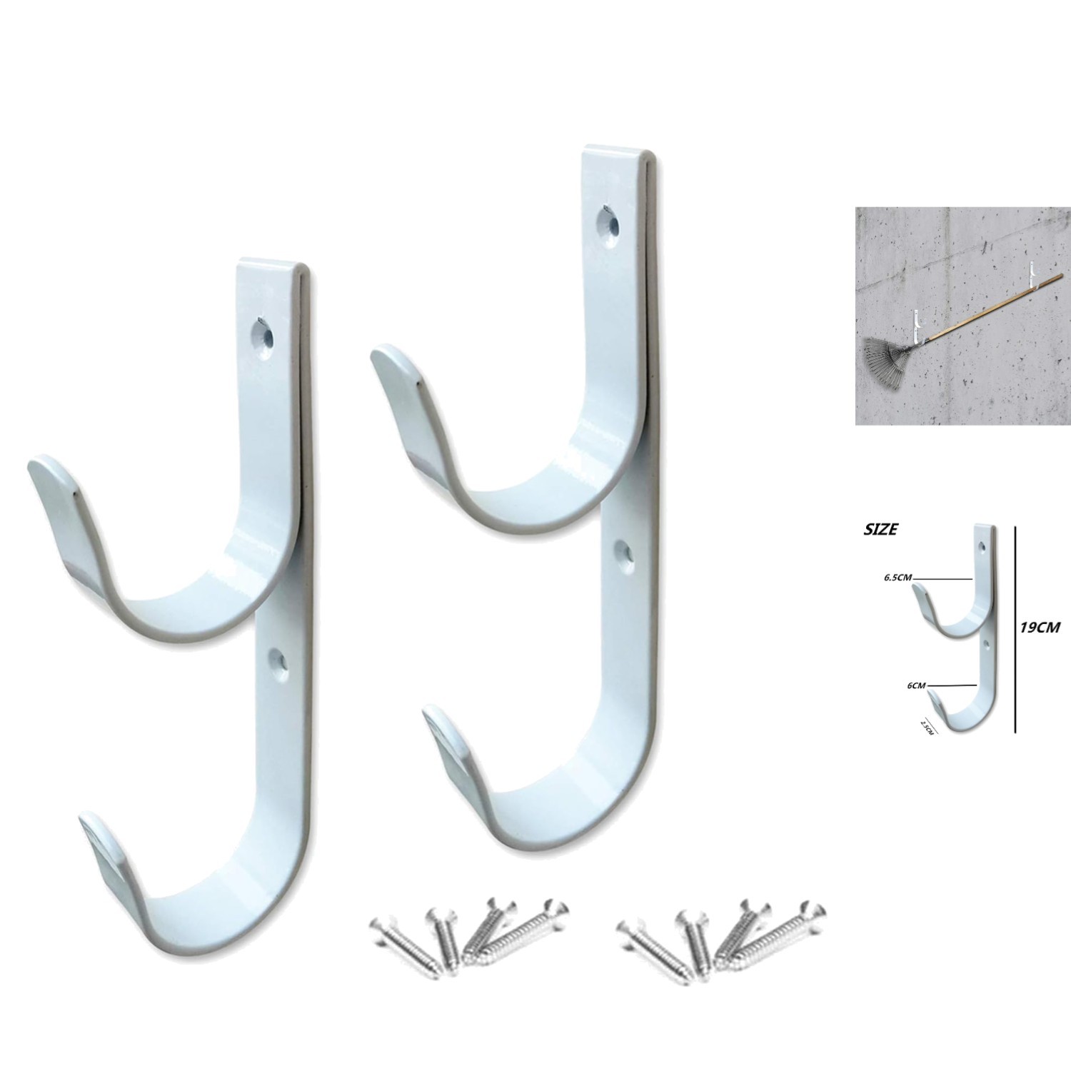 Durable 2 PCS Pool Pole Hooks – Lightweight & Rust Resistant for Outdoors