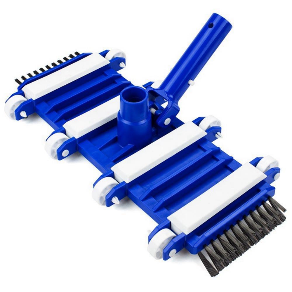 14 in Heavy Duty Flexible Pool Vacuum Head Rectangle Shape with Wheel Brush
