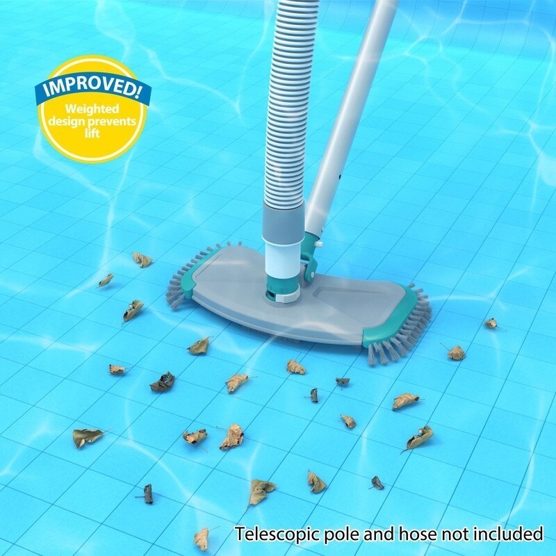 14in Pool Vacuum Head W/ Air Valve Blue Bristles Above Ground & In Ground Pools