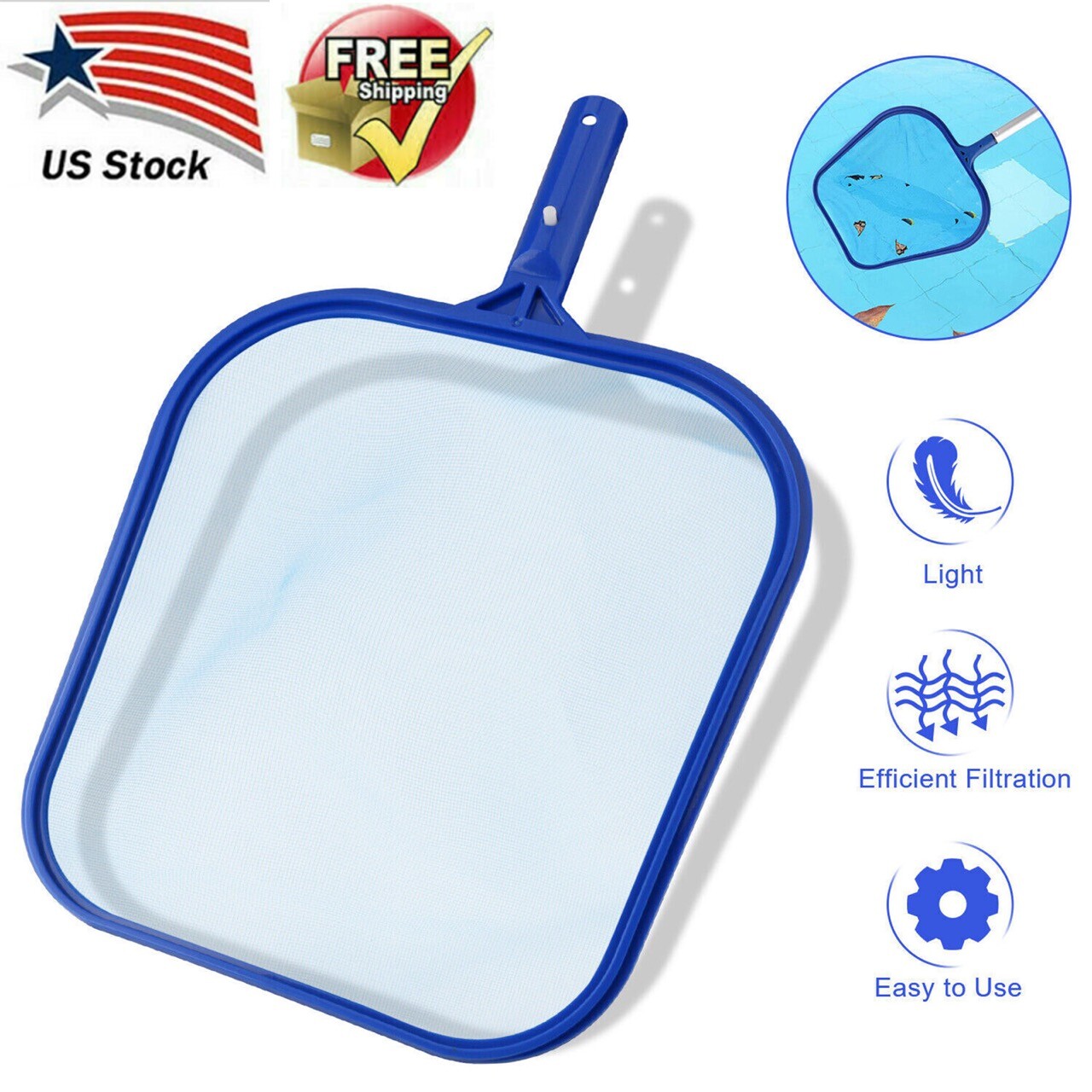 2X Supply Professional Swimming Pool Leaf Skimmer Net – Ultra Fine Mesh Netting