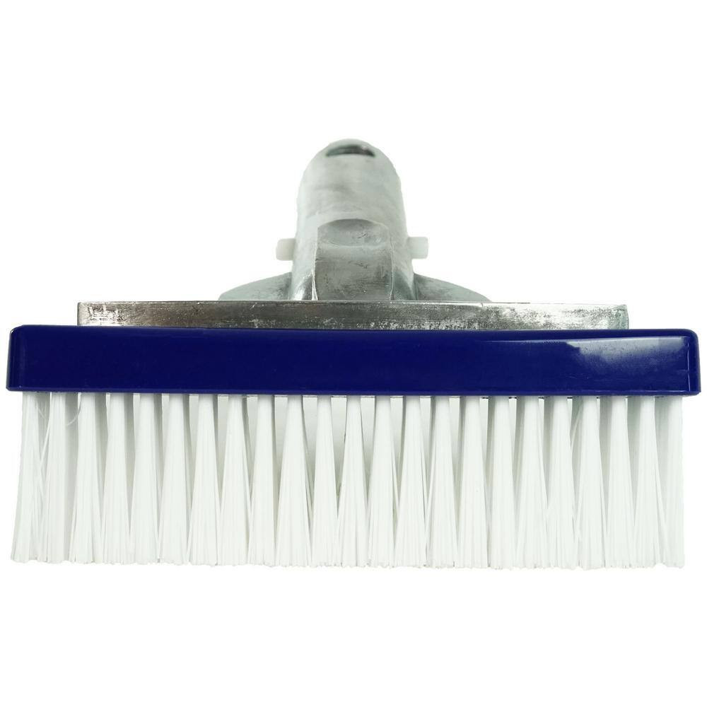 5.5 In. Swimming Pool Bristle Brush Head with Aluminum Handle