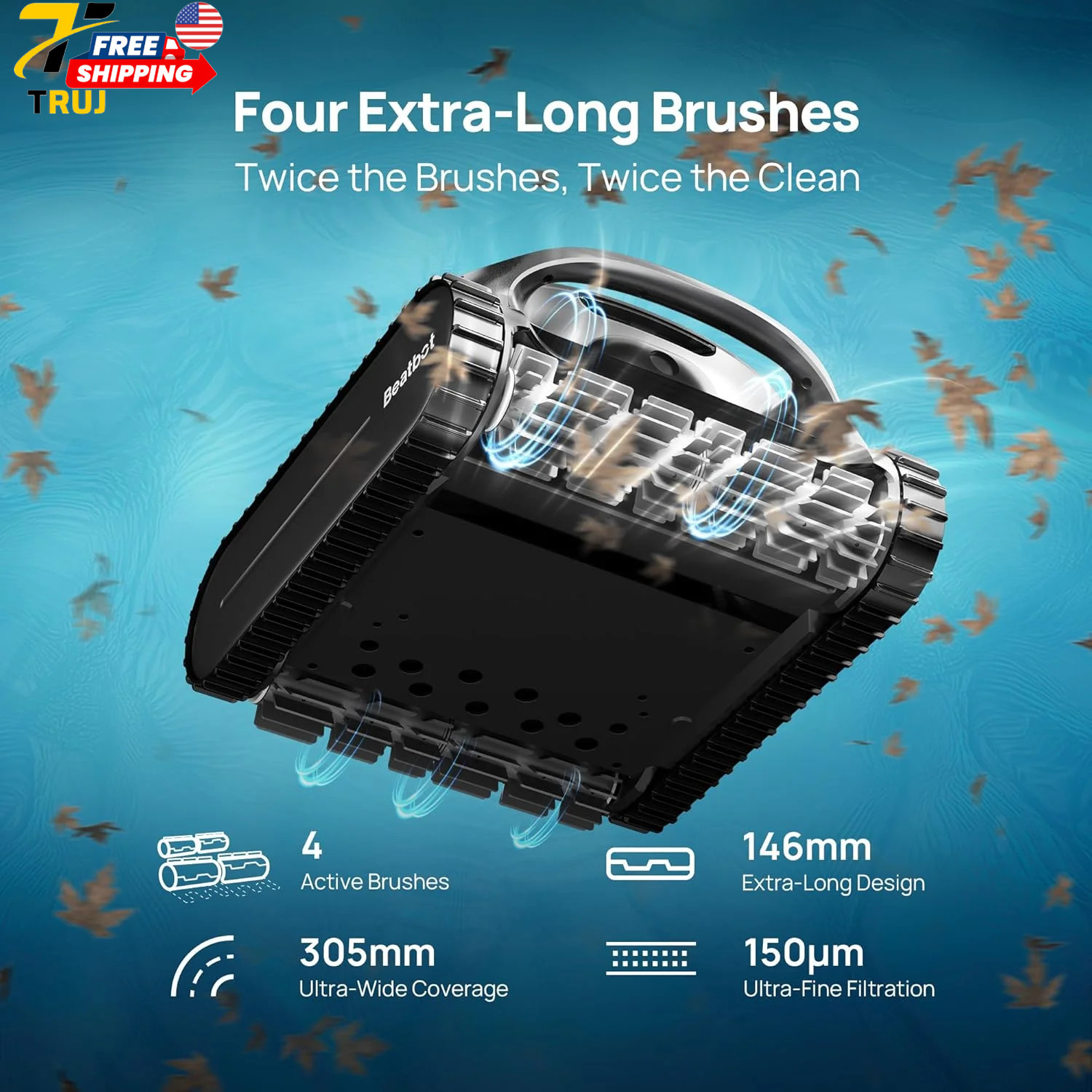 Beatbot A200 Cordless Robotic Swimming Pool Vacuum with App Control