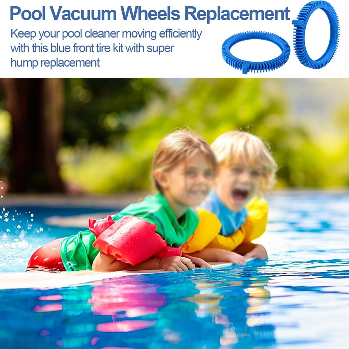 2 Pack 896584000-143 Front Tire for Haywood Poolvergnuegen Select Pool Cleaners