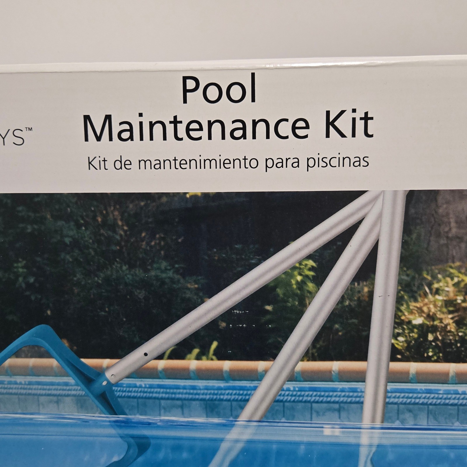 Mainstays Pool Maintenance Kit 3 Piece Wall Brush Leaf Skimmer Rake
