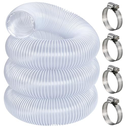 Heavy Duty Dust Collection Hose 1-1/2&Prime; × 10 ft PVC 1.5in-10ft Thickened Style
