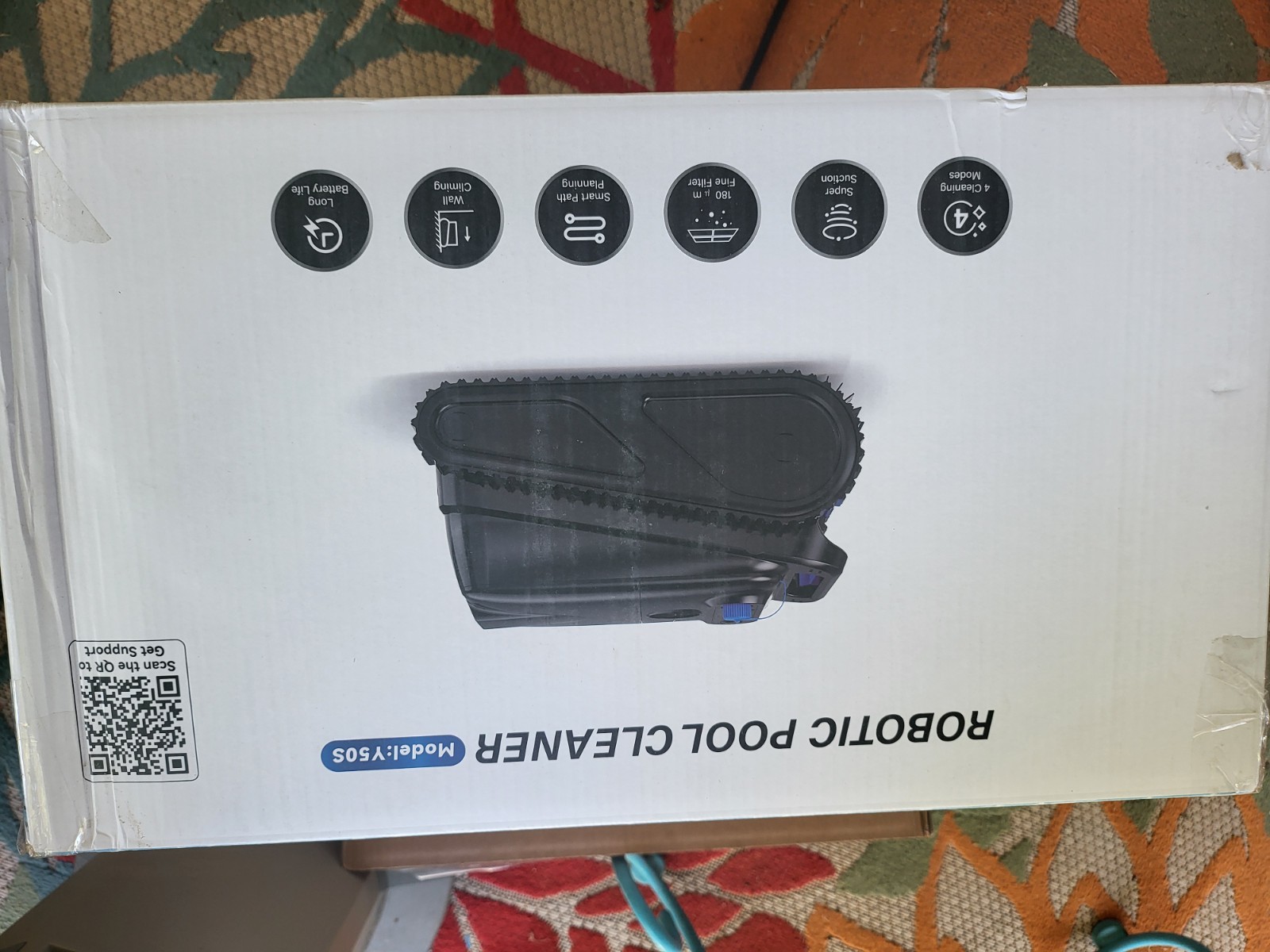 NEW Open Box Y50S Cordless Robotic In-ground Pool Cleaner Wall-Climbing Scrubber