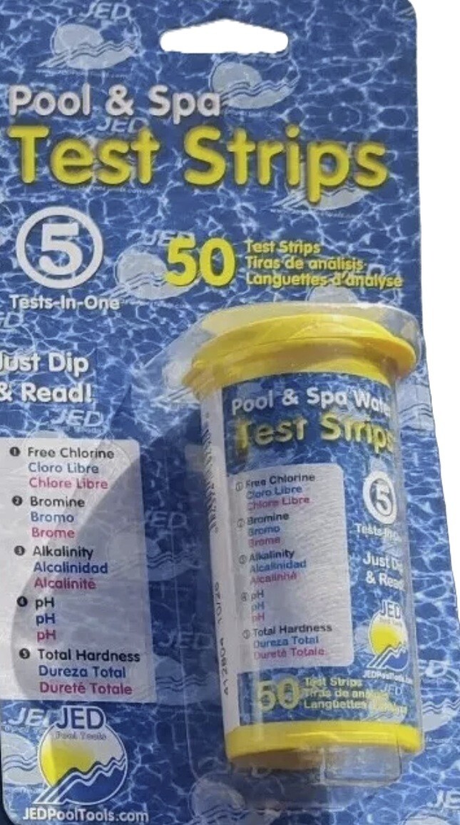 JED 00-IT490 5-Factor Water Test Strips for Swimming Pool & Spa, 50 Count