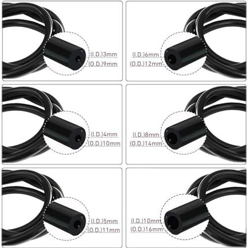 Silicone Vacuum Hose 3mm+4mm+5mm+6mm+8mm+10mm Inner Diameter Black