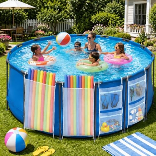 Poolside Pool Float Storage!-Pack Pool Mesh Storage Bags for Pool 6