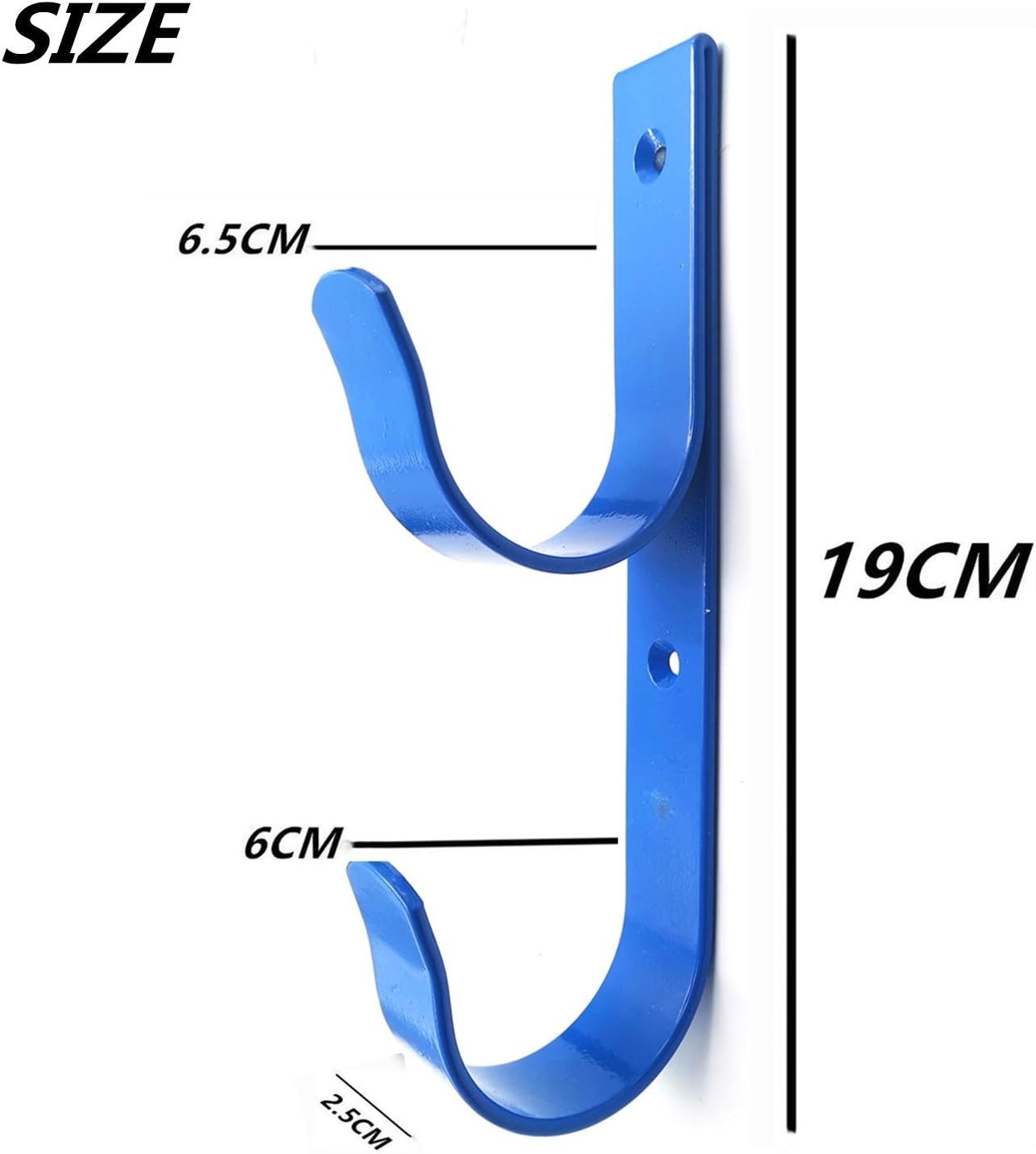 2 PCS Set Wide Pool Pole Hangers Heavy Duty Blue Aluminium Holder Hooks with …
