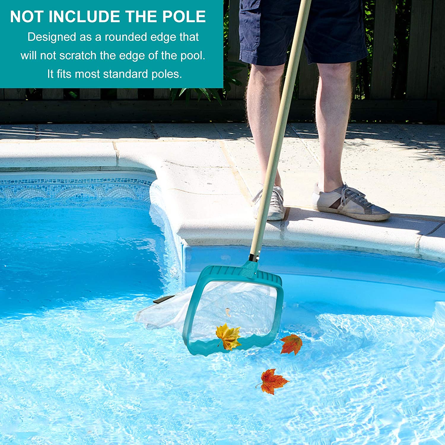 Red Profesional para Piscina Recolector de Hojas Malla Fina Profunda Sin Palo