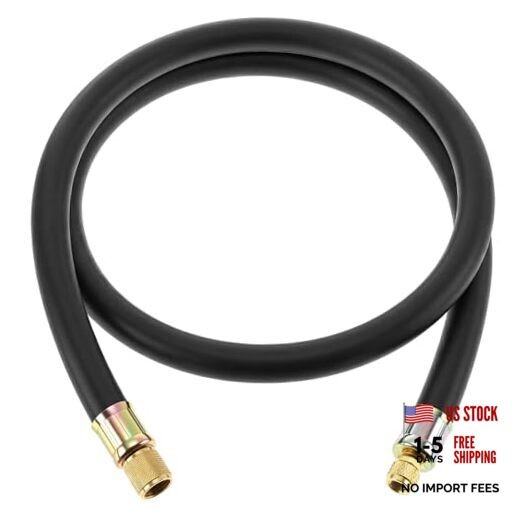 HVAC Refrigerant Charging Vacuum Hose, 6 ft, 800 Psi 1/2&Prime; to 1/4&Prime; Fittings