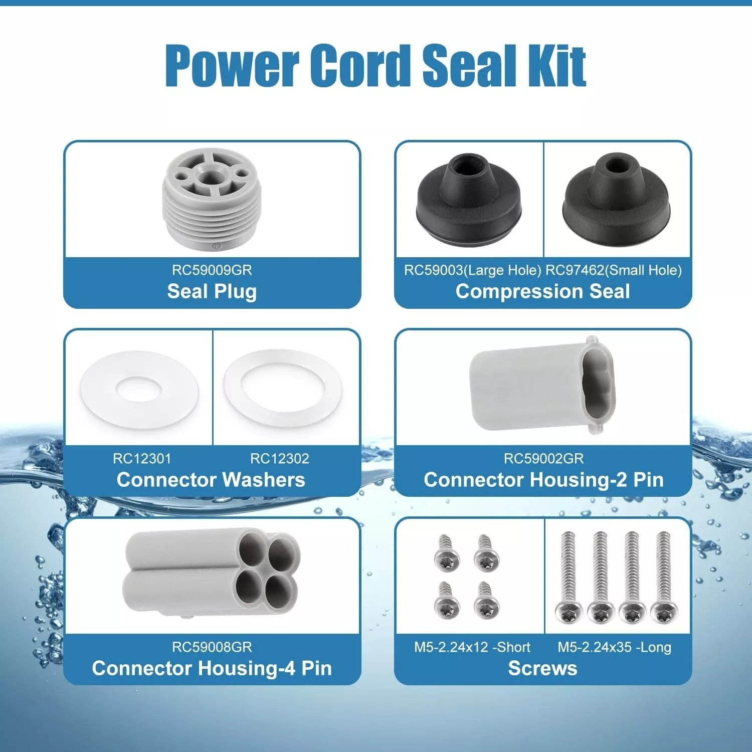 RCX50061 Floating Power Cord Assembly for Hayward SharkVAC XL/TigerShark/Plus/QC