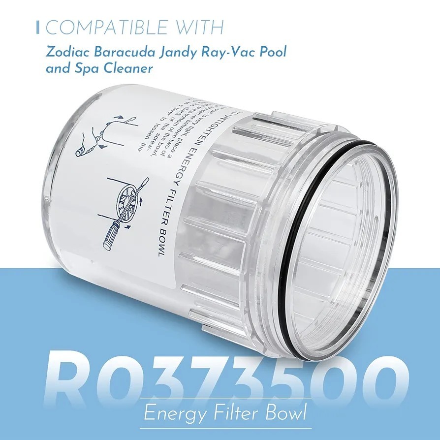 Zodiac Jandy Ray-Vac Baracuda 2888 Pool & Spa Pump Filter Bowl & O Ring R0373500