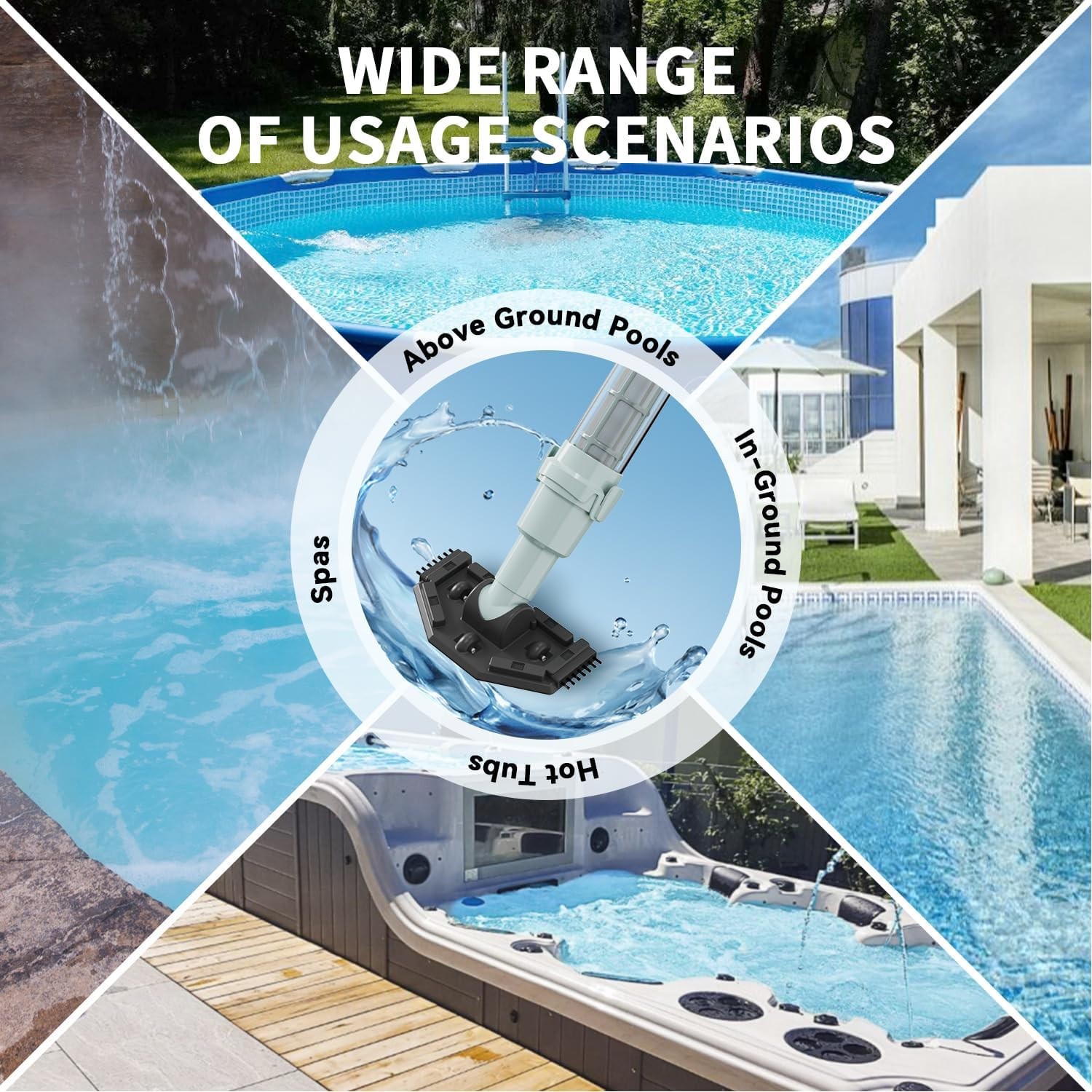 Lydsto S1 Lite Handheld Pool Spa Cleaner Cordless Vacuum IPX8 90min Runtime
