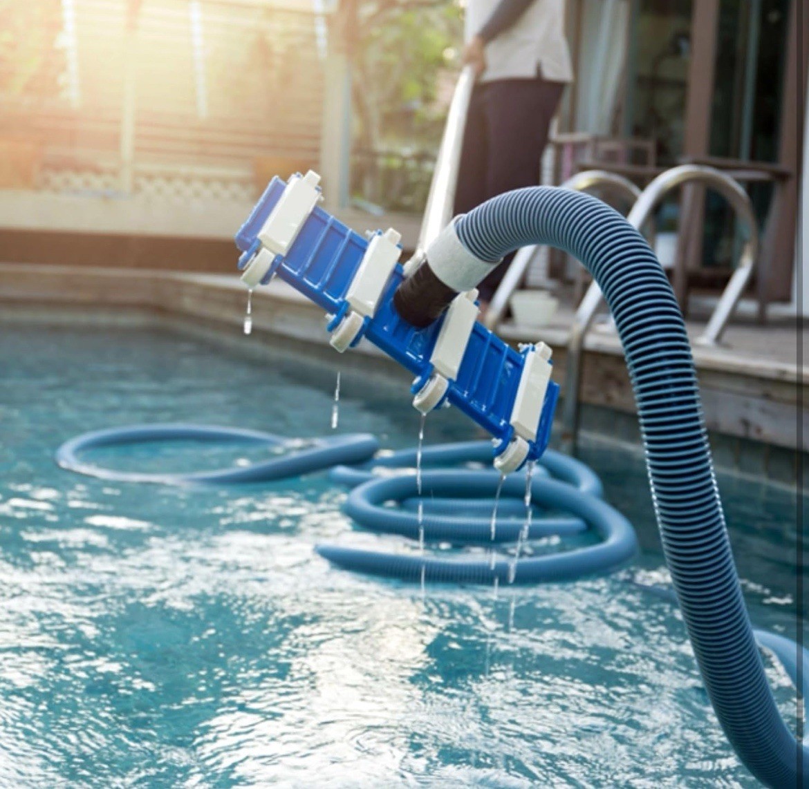 Deluxe 15-Inch Pool Vacuum Head with Wheels for Above Ground & Inground Pools