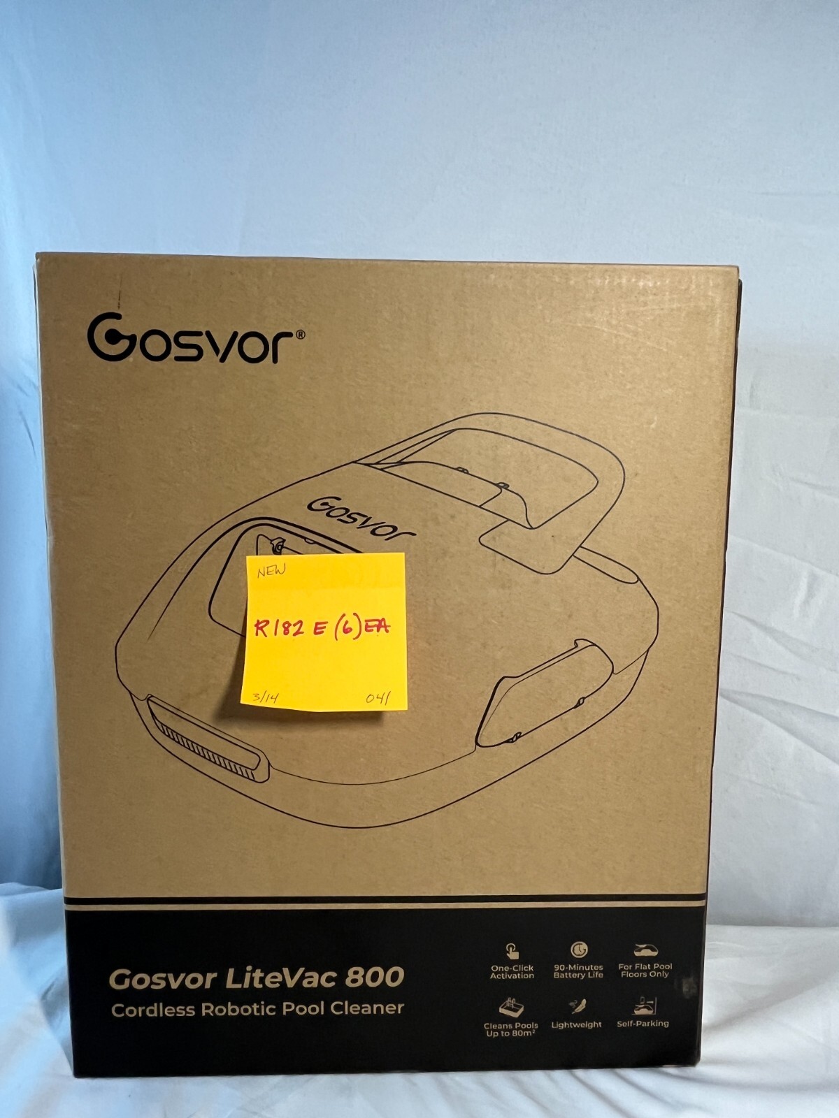 Gosvor LiteVac 800 PRX1S Portable Cordless Robotic Automatic Pool Cleaner