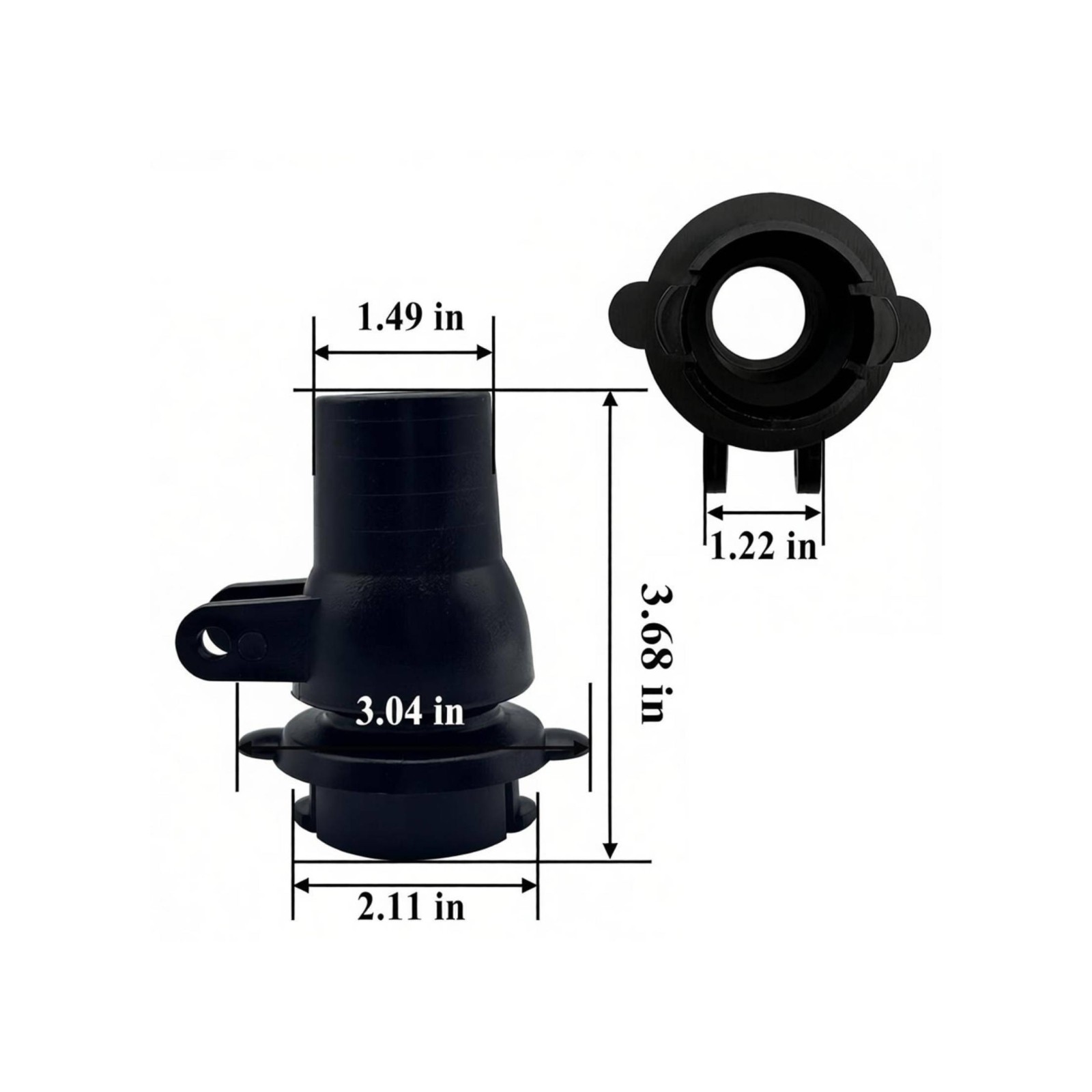 Pool Hose Swivel Matte Finish Rotating Pool Cleaner Connector Black