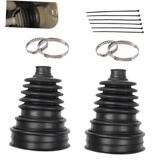 2 PCS CV Axle Boot, Leak Proof Wear Resistant Bushing, No-opening External