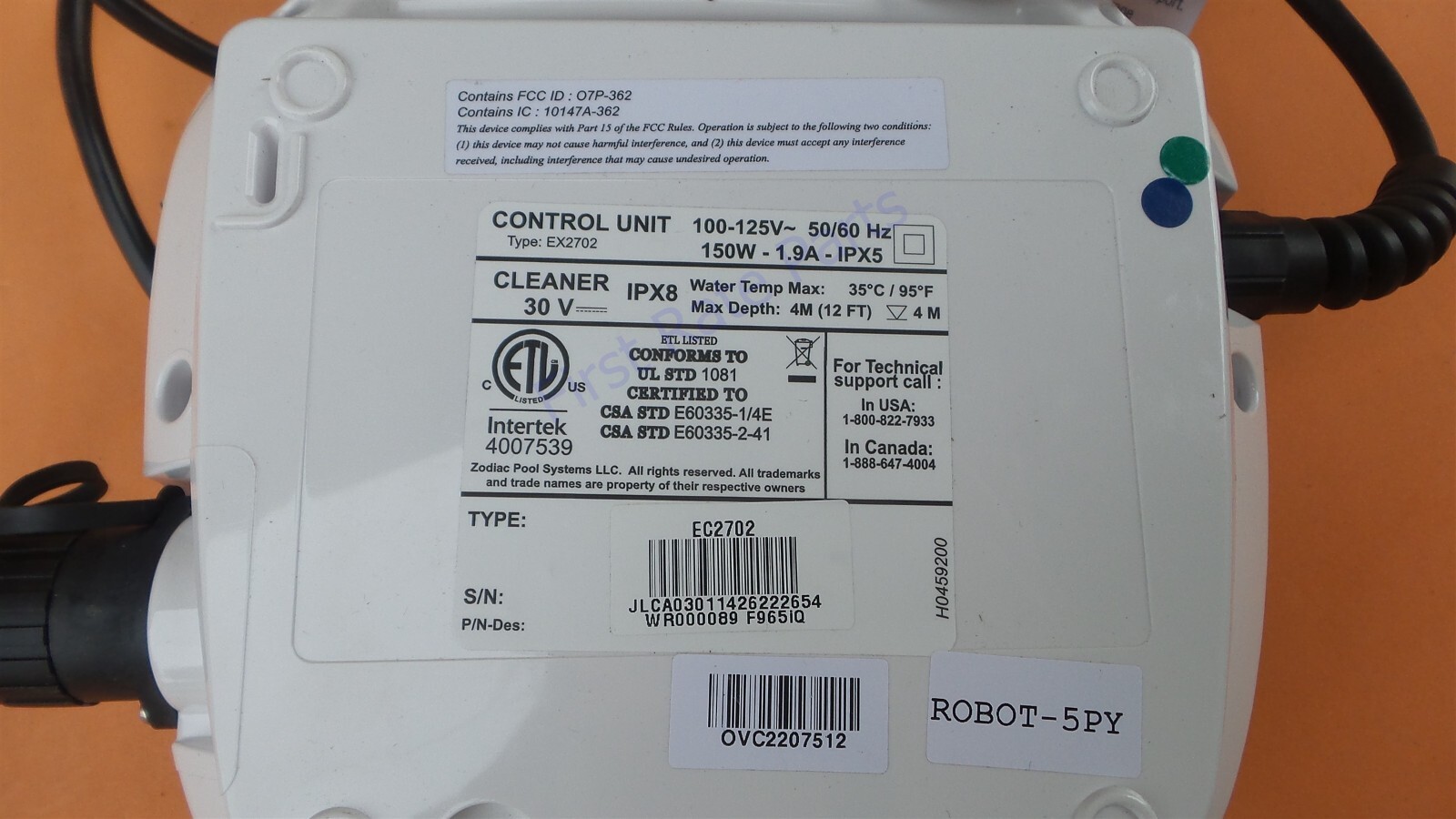 Zodiac Polaris R0761800 Control Box for Polaris 9650iQ Pool Cleaner Power Supply