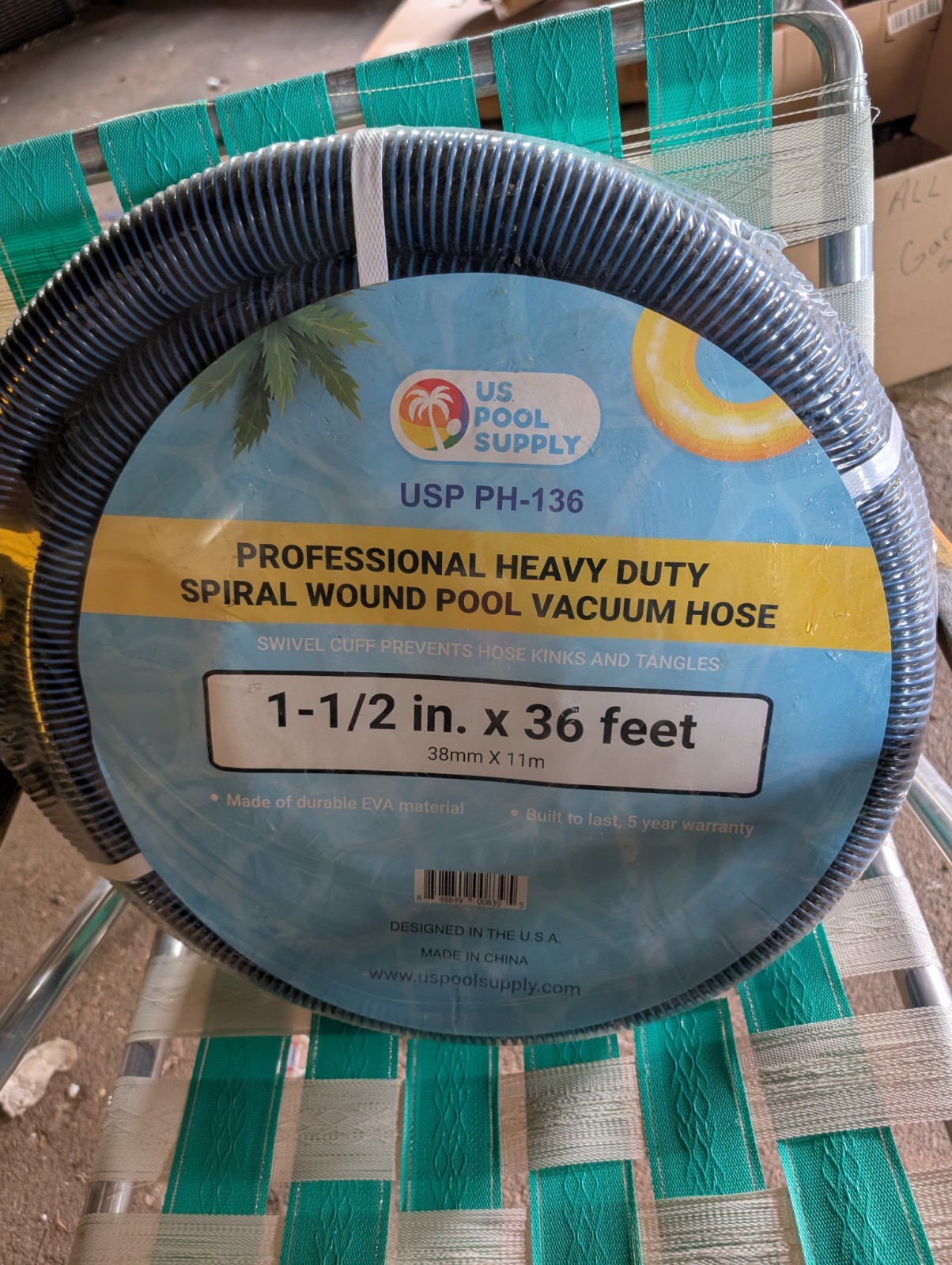 U.S. Pool Supply 1 1/2&Prime; X 36 Ft. Professional Brand New Vacuum Hose