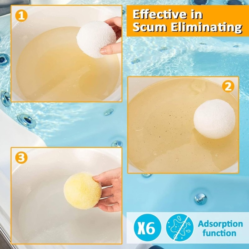 Delicate Hot Tub Scum Sponge Balls Easy to Use Sponge Sphere Filter Boosters