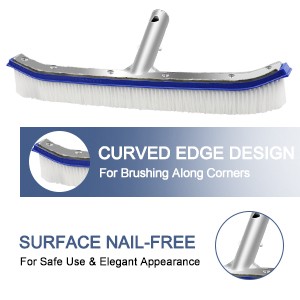 Swimming Pool Brush for Cleaning Pool Walls, Tiles & Floors, Heavy Duty Aluminum