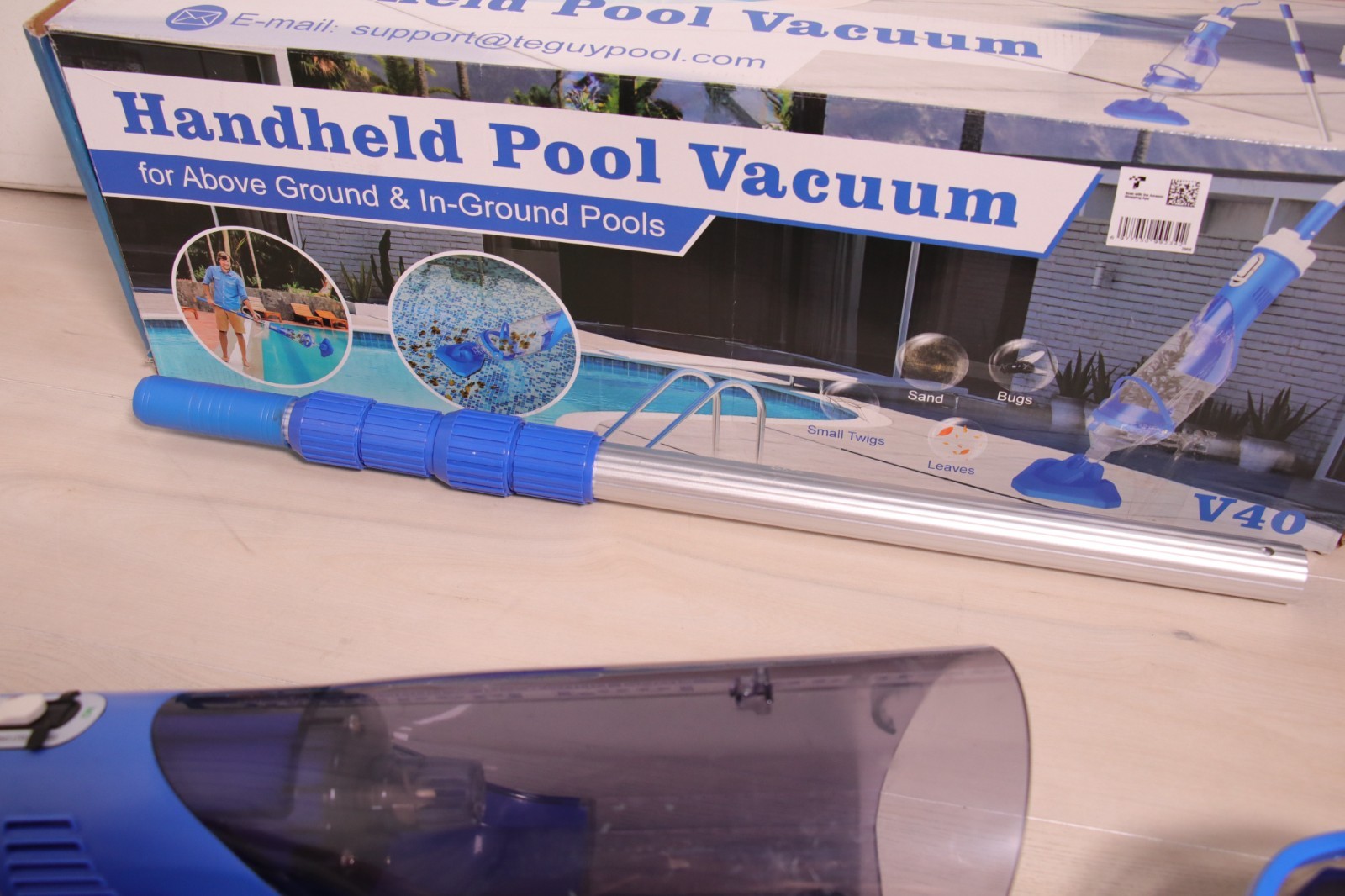 Handheld Pool Vacuum with Strong Suction, Cordless Pool Vacuum Battery Operated